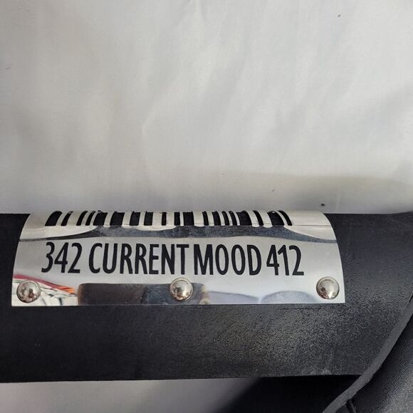 DOLLS KILL‎ Current Mood black vegan strappy barcode rare 6" platform heels 10 - Picture 6 of 12